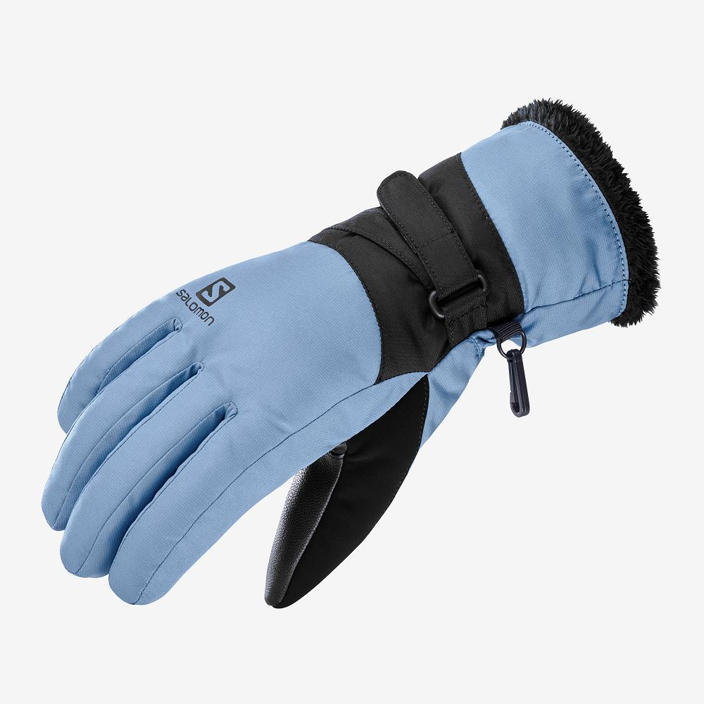 Gants Salomon Femme Bleu - Salomon FORCE DRY W - France (1428-MWRYB)